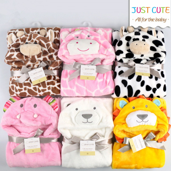 10pcs! 3D cartoon Soft Baby Blankets 76cm*92cm 0-6 years old Kids fllannel Blanket children bath towel cute animal shape baby cloak