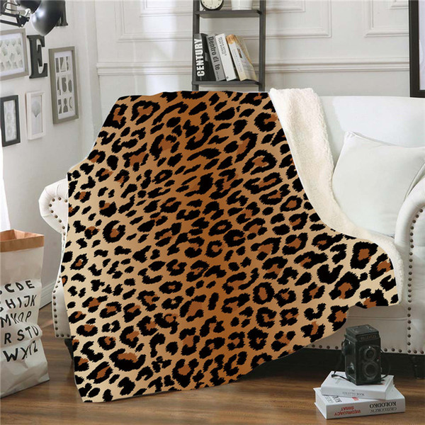 Leopard Zebra Pattern Super Soft Cozy Velvet Plush Throw Blanket Household Nap Blanket for Couch Bed Travel