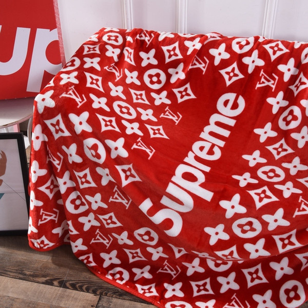 Soft Home Blanket Fashion Print Letter Blanket High Street Sofa Blanket Tide Brand Car Blankets 150*200cm
