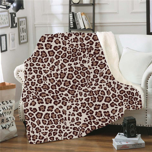 Sherpa Blanket 150*200cm sunflower floral striled leopard 3D Printed adult Winter Plush Shawl Couch sofa throw Fleece Wrap LJJA3275-2