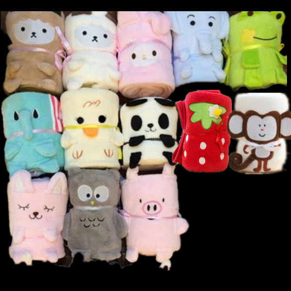 Folding Rectangle Coralline Woollen Blanket Cute Cartoon Animal Children Carpet Household Air Conditioning Blankets Soft Hot Style 12xy X