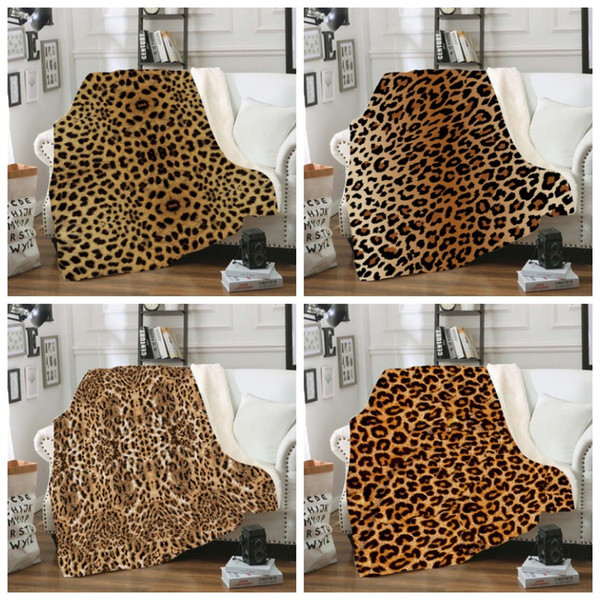 Multi Color Leopard Printing Thickening Blanket 3D Digital Print Blankets Different Size For Adult And Children Winter 70qla H1