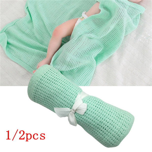 8 Colors 1/2pcs Baby Blanket Cotton Super Soft Kids Month Blankets Newborn Swaddle Infant Wrap Bath Towel Girl Stroller Cover