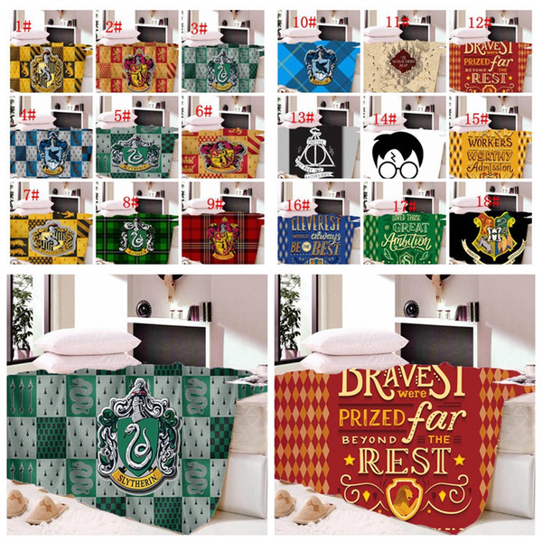 25 design Harry Potter blanket Crest Blanket Winter Dual Layers Fleece Blankets for Kids Adult blanket KKA6352