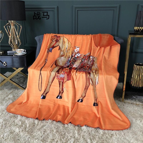 Luxury blanket H Luxury original fashion brand winter Thicken Blanket Home Travel Scarf Shawl Warm Aircraft Blankets Large 150*150 200*230