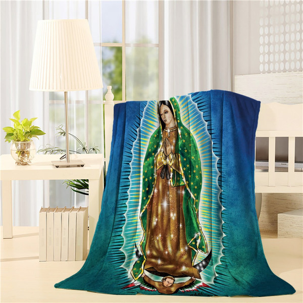 Flannel Throw Blanket bedding blankets offer soft feel and cozy warmth,Our Lady of Guadalupe Virgin Mary