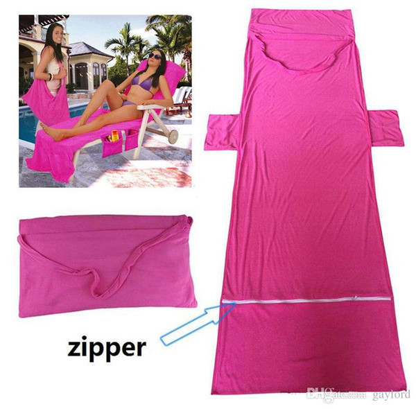 73*210cm Microfiber Sunbath Lounger Bed Lounger Mate Quick Drying Beach Towel Holiday Garden Beach Chair Cover Towels Blanket 100pcs