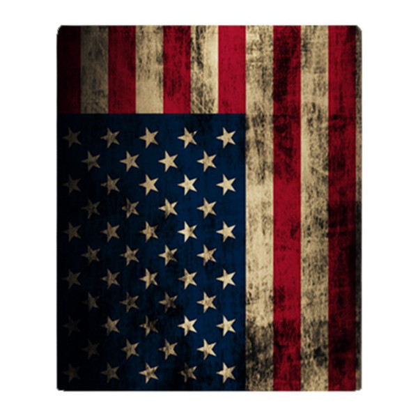 Vintage American Flag Grunge Soft Fleece Throw Blanket Solid 350G Thicker Blankets on Sofa/Bed Throw Blanket