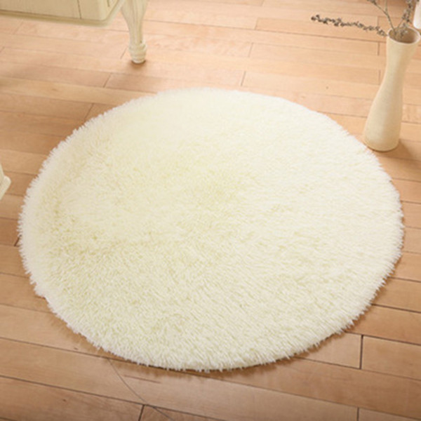 High Quality Soft Shaggy Area Round Living Room Bedroom Floor Mat 0.3m multiple Colour Blanket