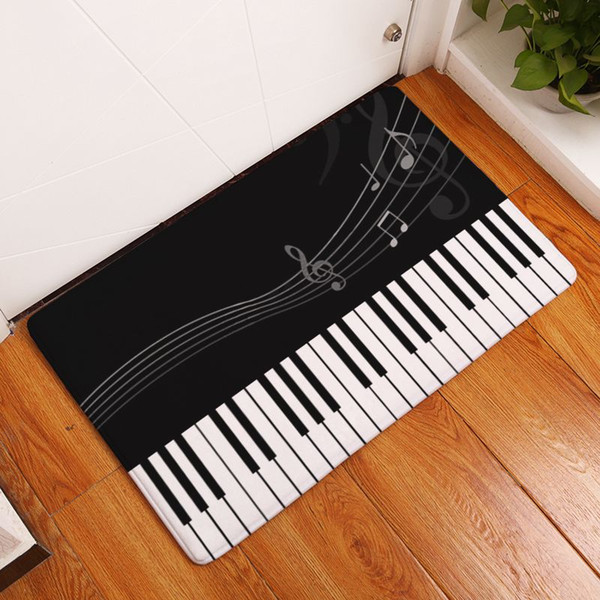 modern printed music note carpet black hallway rugs indoor outdoor floor mat for home office kitchen bathroom doormat