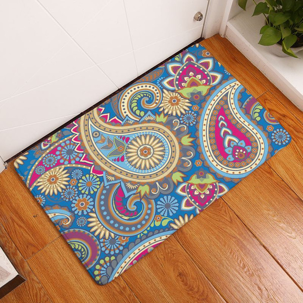 beautiful paisley pattern mat for entrance 12 designs ethnic kitchen bathroom carpet flannel floor doomat decorative rugs