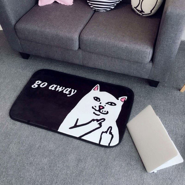 Fashion RipNDip Carpets Middle Finger Cats Printed Rug Super Soft Bedroom Floor Mat Sitting Room Rugs