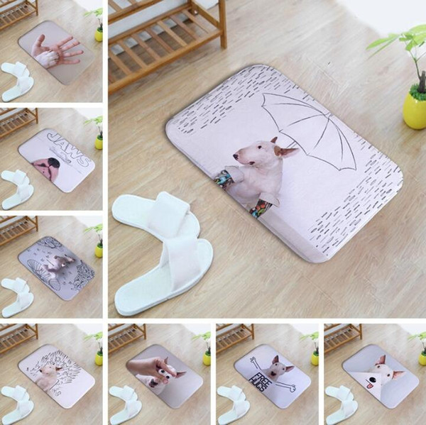 New Style Tapis Animal Dog Hallway Carpet Kids Room Polyester Rug Floor Mat For Bathroom Kitchen Door Mats Outdoor 40x60cm