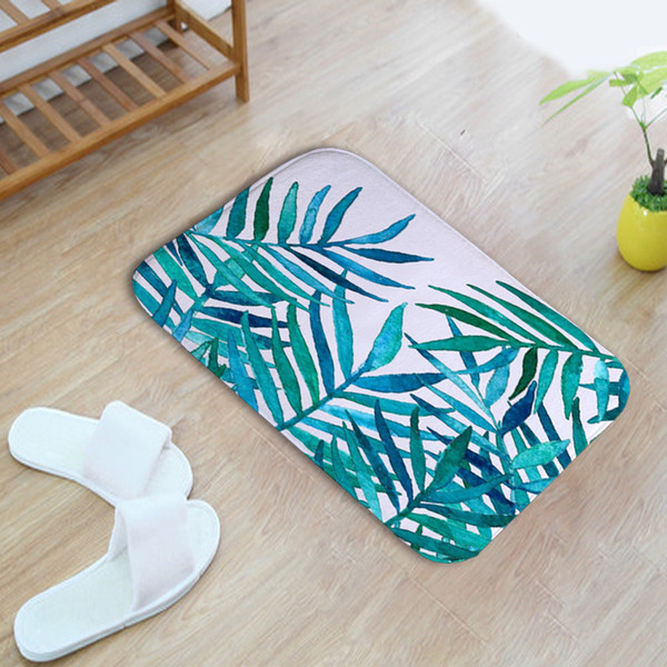 3D Doormat Outdoor New Style Leaves Hallway Carpet Polyester Rug Floor Mat For Bathroom Kitchen Tapis Cuisine 40x60cm