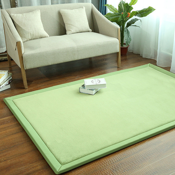 Coral Fleece Mats Anti-slip Carpets 3 Colors Living Room Bedroom Soft Rugs Parlor Floor Mat Sofa Coffee Table Bedside Carpet