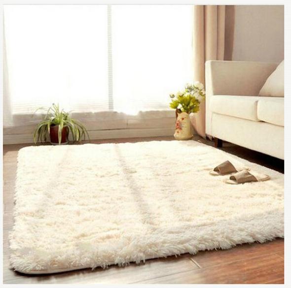 Wholesale-New Fashion Living Dining Car Flokati Shaggy Rug Anti-skid Carpet Seatmat/Brand Soft Carpet For Bedroom 50*80cm