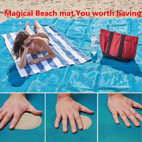 2018 New Fashion Leaking Sand Beach Mat Large Outdoor Camping Beach Mats BBQ Outdoor Cooking Mats