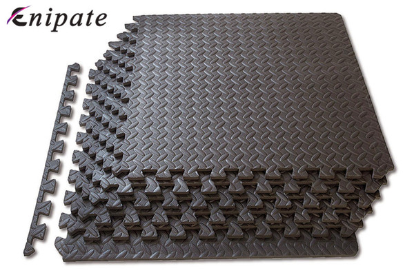 Enipate 1 PC Coffee Interlocking EVA Soft Foam Exercise Floor Mats Rug Children Play Mats Gym Garage House Office Mat 30*30*1cm