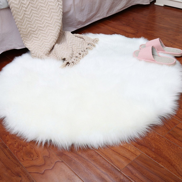 Soft Artificial Sheepskin Rug Chair Cover Bedroom Mat Artificial Wool Warm Hairy Carpet Seat Wool Warm Textil Fur Area Rugs