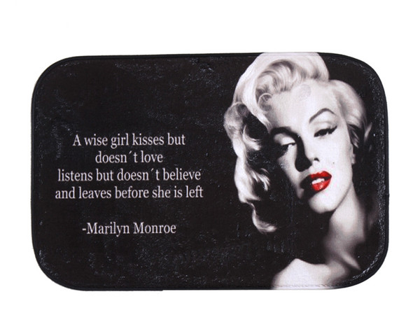 Marilyn Monroe Coral Fleece Rug Mat Fancy Pattern Door Mat Non-slip Floor Mat 40*60cm Factory Price