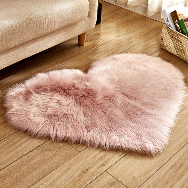 Wool Imitation Sheepskin Rugs Faux Fur Non Slip Bedroom Shaggy Carpet Living Room Mats 10.22