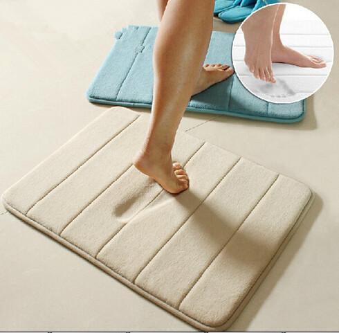 New Arrive High Quality Slow rebound memory foam mats waste absorbing slip resistant bath mat coral fleece mat doormat carpet