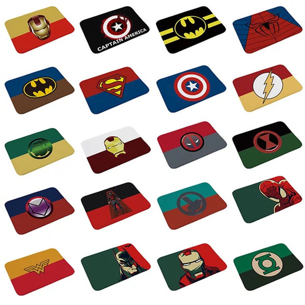 Stylish floor mat the avengers SHIELD captain America batman spiderman iron man superhero printed foot mat the trend carpet