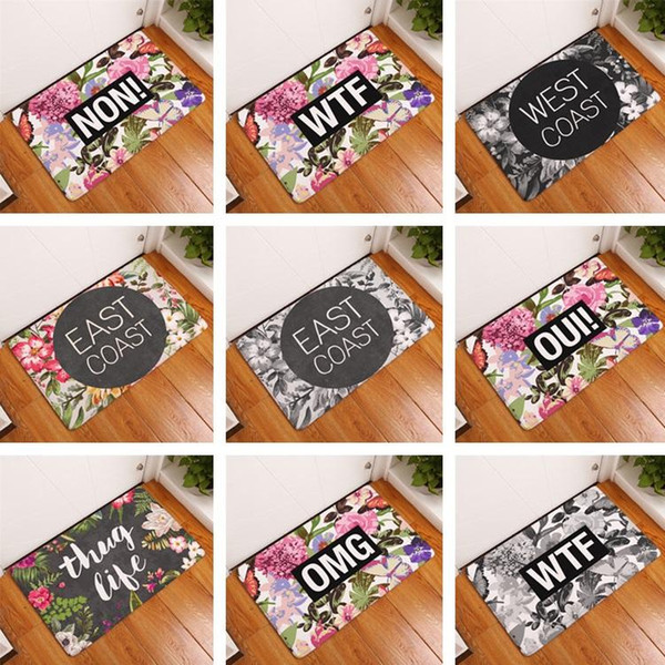 15 styles Lovely Print Carpets anti-slip Floor Mat indoor Rugs Front Door Mats 30pcs/lot T2I344