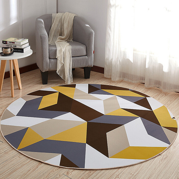 Round Carpets Anti-Slip Floor for Living Room Area Rug Carpet Bedroom Home Table Mat Nordic Design Children Play Floor Mat