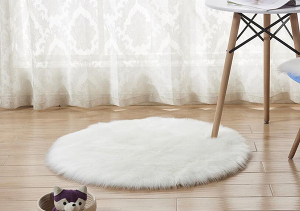 Plush Round Carpet Fluffy Carpet Fashion Super Soft Restaurant Family Bedroom Carpet Living Room Interior Mat