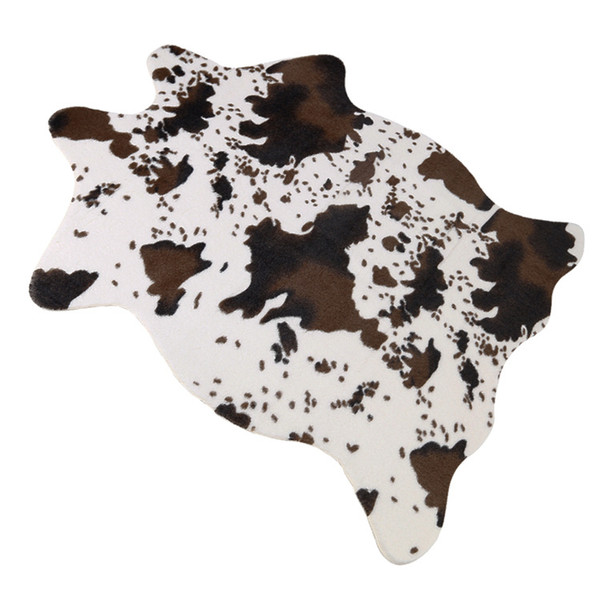 Cow Rug Print Rug Faux Cowhide Animal Pattern Carpet For Bathroom Lliving Room Skins Doormat Home Textile Black White