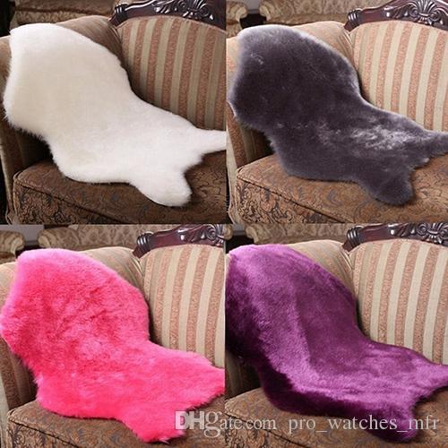 2017 New Soft Faux Sheepskin Rug Mat Carpet Pad Anti-Slip Chair Sofa Cover For Bedroom Home Decor 60*90cm F908