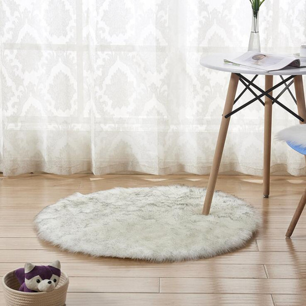 New Soft Wool Living Room Coffee Table Cushion Sofa Carpet Plush Carpet Bedroom Covered Mattress White Floating Window Mat