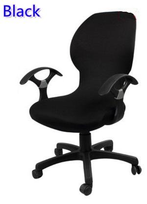 Black colour lycra computer chair cover fit for office chair with armrest spandex chair cover decoration wholesale