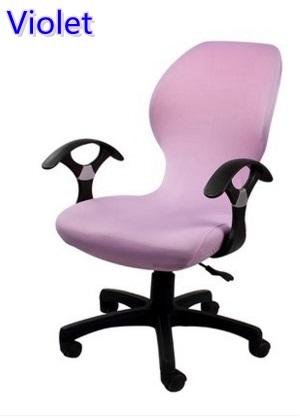 Violet colour lycra computer chair cover fit for office chair with armrest spandex chair cover decoration wholesale