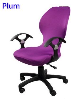 Plum colour lycra computer chair cover fit for office chair with armrest spandex chair cover decoration wholesale