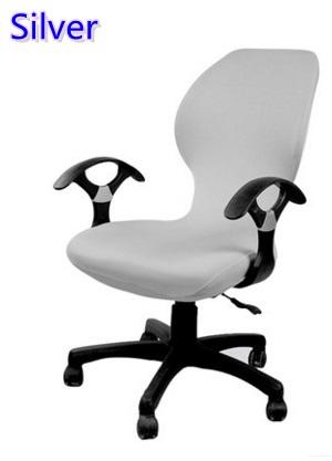 Silver colour lycra computer chair cover fit for office chair with armrest spandex chair cover decoration wholesale