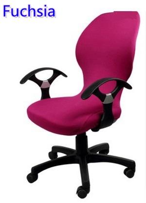 Fuchsia colour lycra computer chair cover fit for office chair with armrest spandex chair cover decoration wholesale