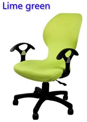 Lime Green colour lycra computer chair cover fit for office chair with armrest spandex chair cover decoration wholesale