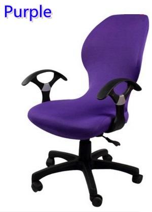 Purple colour lycra computer chair cover fit for office chair with armrest spandex chair cover decoration wholesale