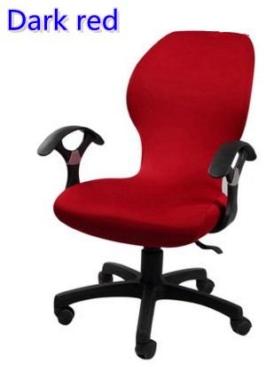 Dark Red colour lycra computer chair cover fit for office chair with armrest spandex chair cover decoration wholesale