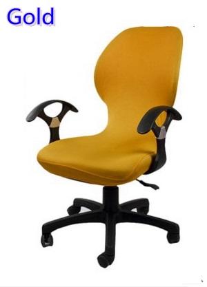 Gold colour lycra computer chair cover fit for office chair with armrest spandex chair cover decoration wholesale