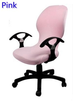 Pink colour lycra computer chair cover fit for office chair with armrest spandex chair cover decoration wholesale