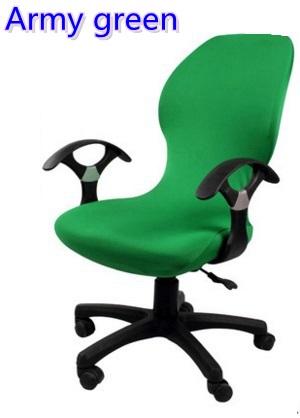 Army Green colour lycra computer chair cover fit for office chair with armrest spandex chair cover decoration wholesale