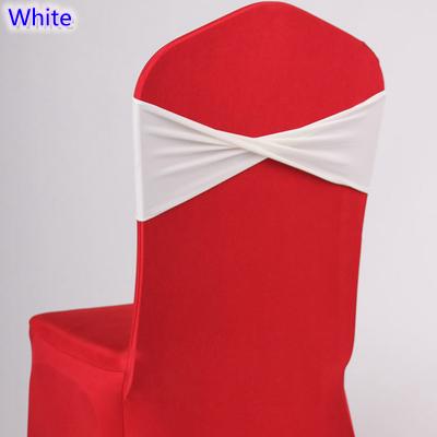 White colour spandex sashes lycra sash for chair cover spandex bands bow tie For Wedding Decoration banquet design for sale