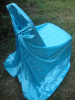 Turquoise Blue Color satin chair bag/self-tie satin chair cover 100PCS A Lot With Free Shipping