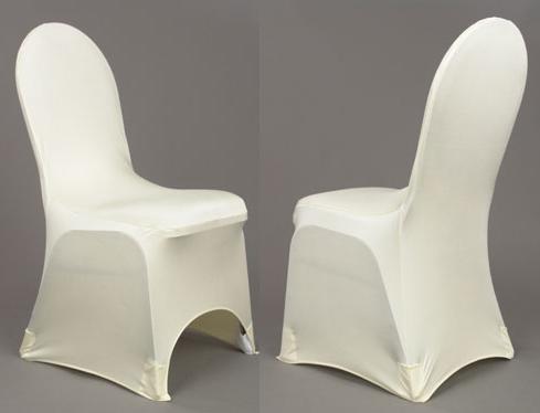 Stock Promotion: White Spandex With A Front Arch Banquet Lycra Chair Cover 100PCS With Free Shipping