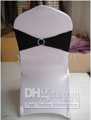 Black Spandex chair bands with rhinestone/spandex bands with diamond buckle 100pcs a lot free shipping