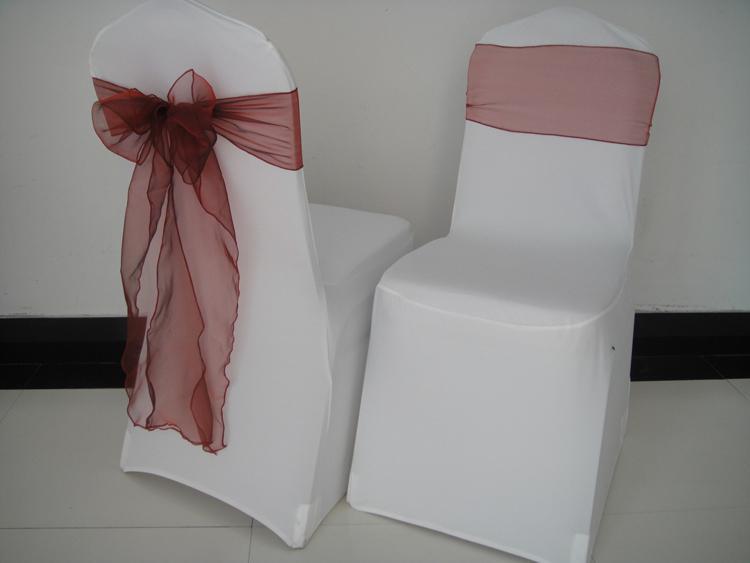 BURGUNDY 8''*108'' organza chair sash/chair bow 100PCS free shipping with free shipping for wedding,party,use