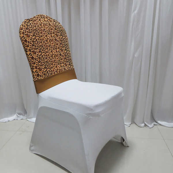 2 Different Leopard Print Style Spandex Chair Cover Topper 20PCS A Lot For Free Shipping